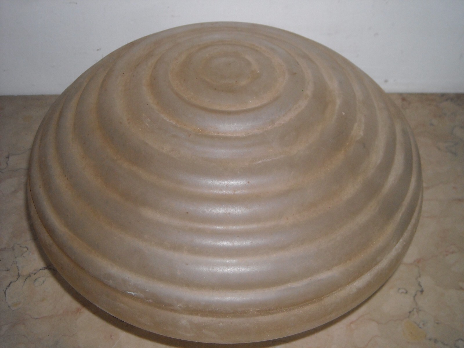 Coppa Per Lampada In Vetro Satinato, Marchio GBM, Design Metà '900