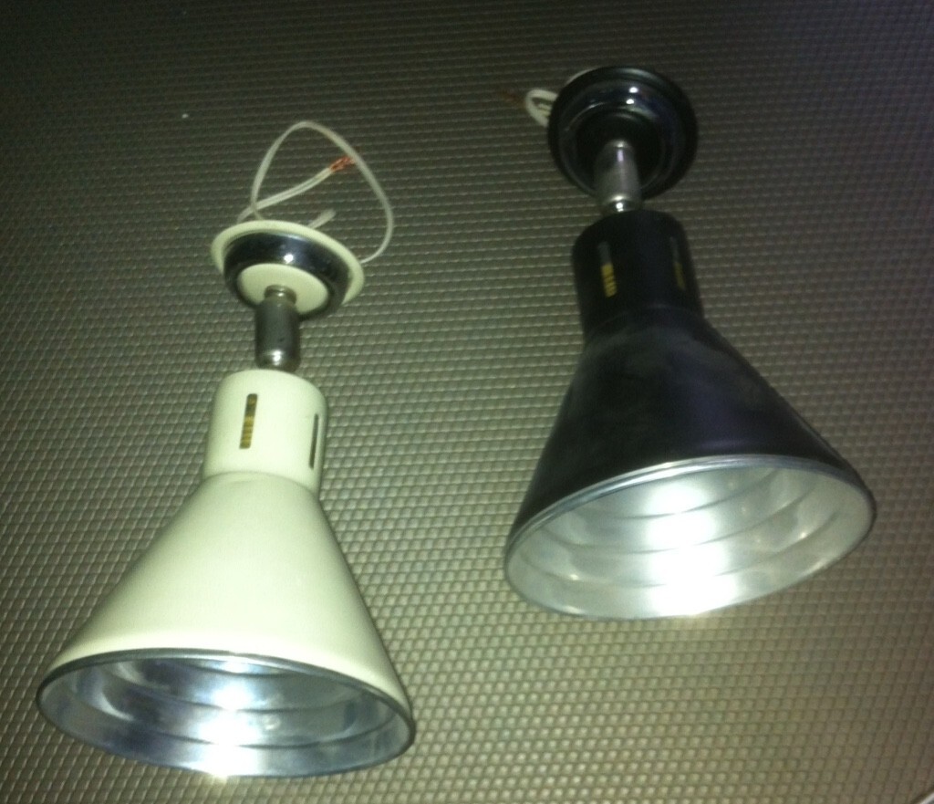Design Modernariato Illuminazione, Coppia Di Faretti Orientabili