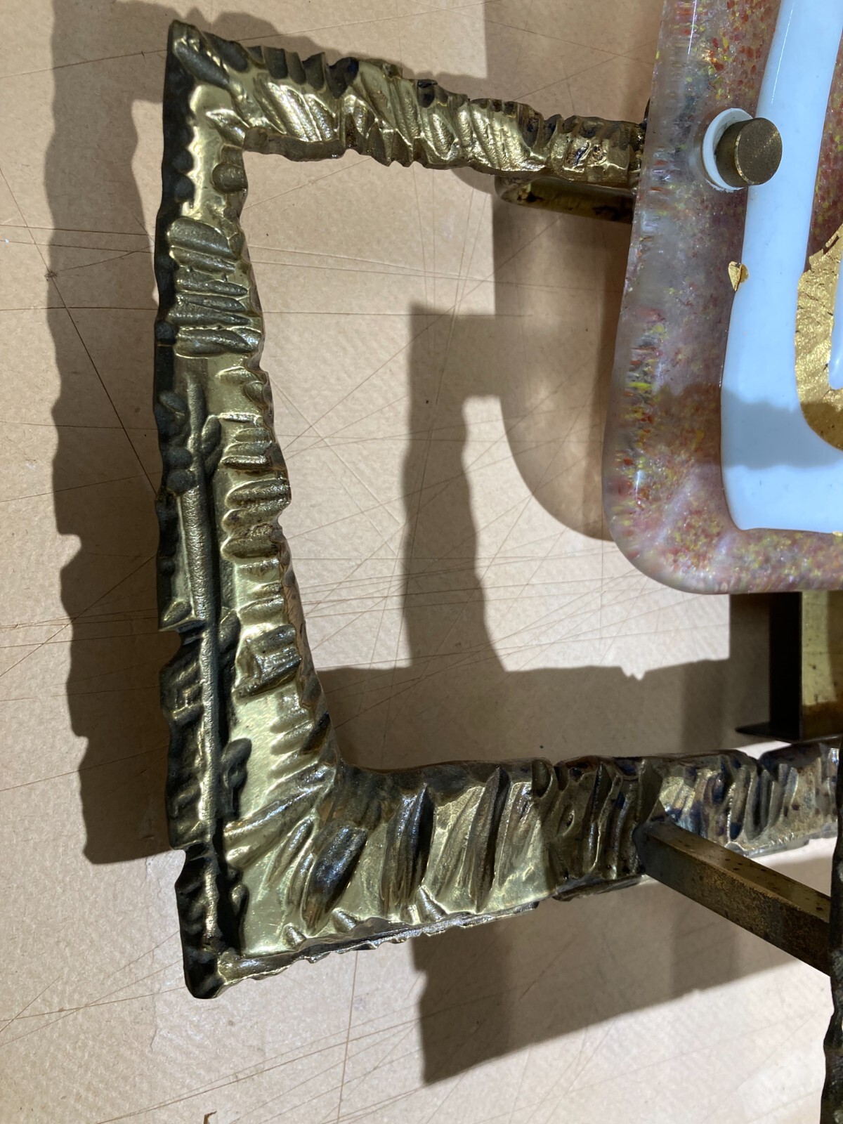 Modernariato, Design: Lampada Applique Scultorea Di Brotto Con Vetri