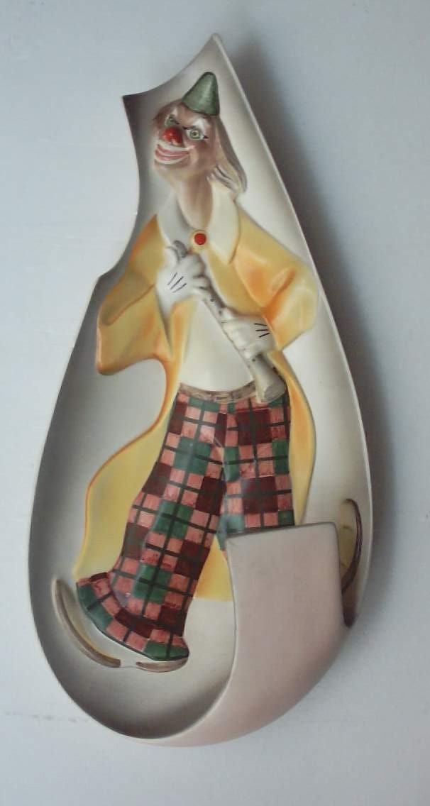 Artistica Lampada Da Parete In Ceramica CIA Manna, "Percy" Clown