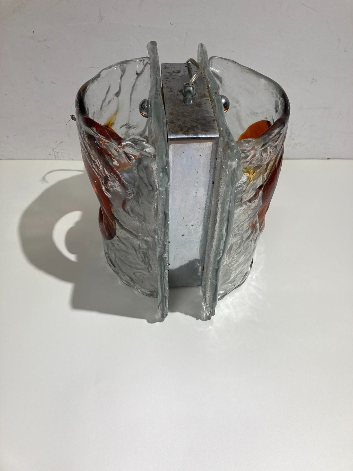 Lampada A Sospensione In Vetro Di Murano Attribuibile A Mazzega