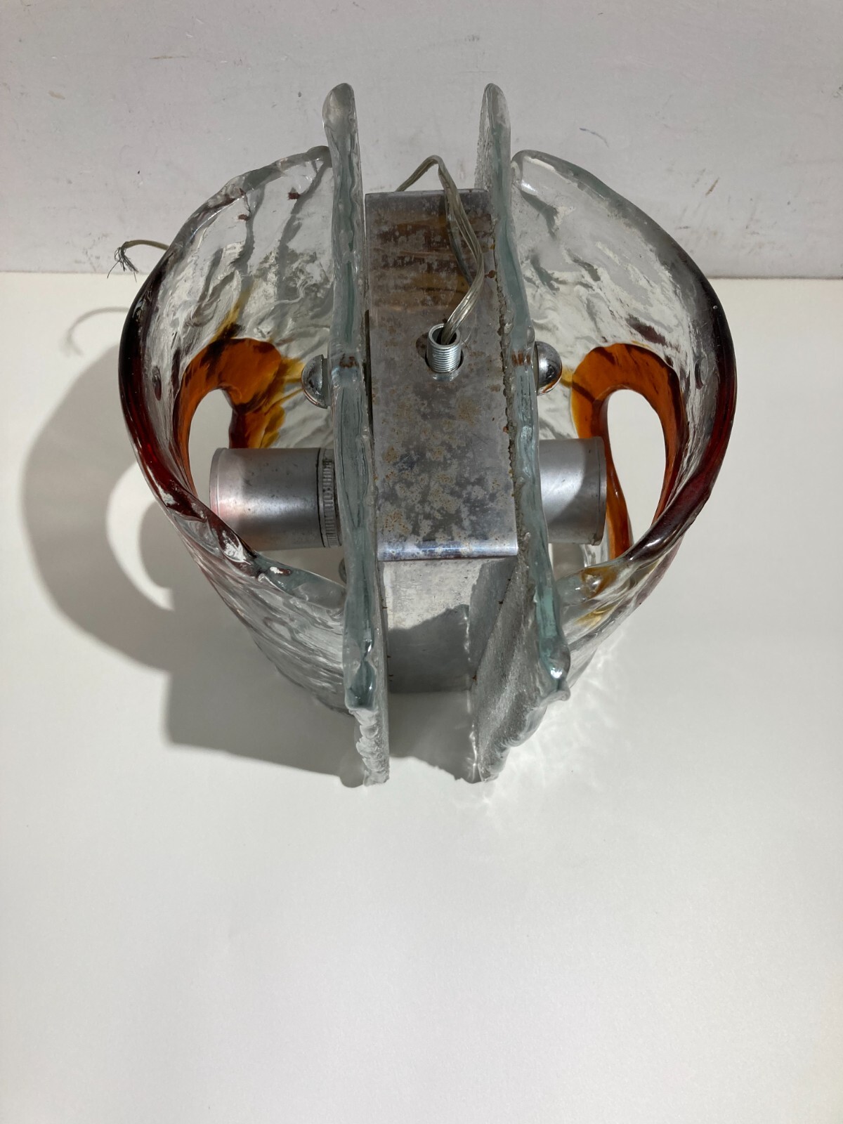 Lampada A Sospensione In Vetro Di Murano Attribuibile A Mazzega