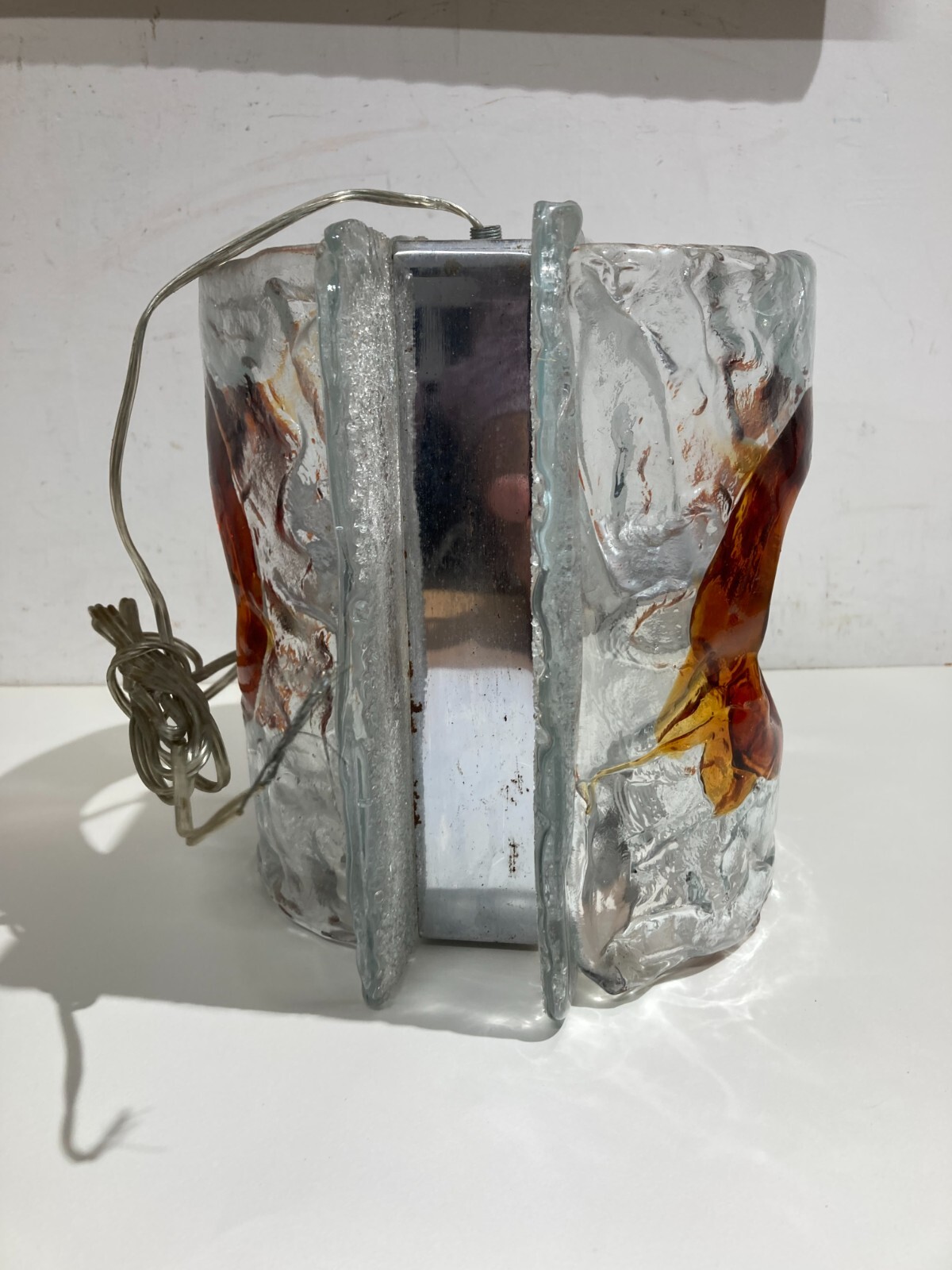 Lampada A Sospensione In Vetro Di Murano Attribuibile A Mazzega