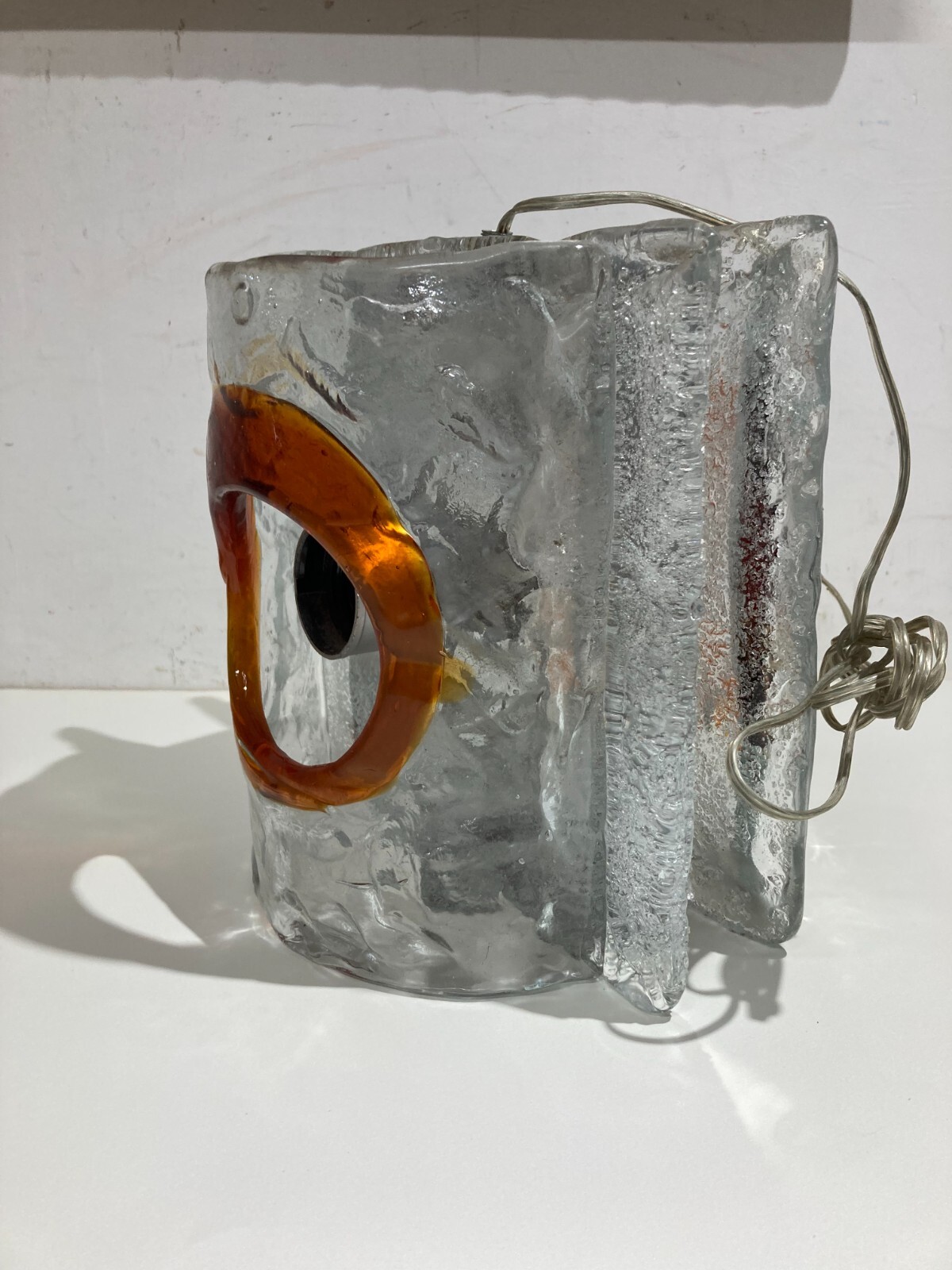 Lampada A Sospensione In Vetro Di Murano Attribuibile A Mazzega