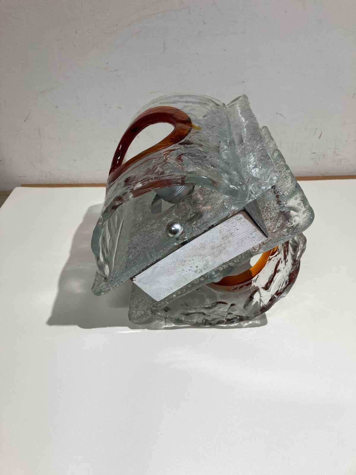 Lampada A Sospensione In Vetro Di Murano Attribuibile A Mazzega