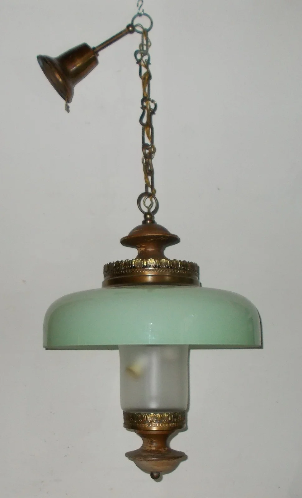 Lampadario di Design in Vetro e Legno, Anni 1950 1970