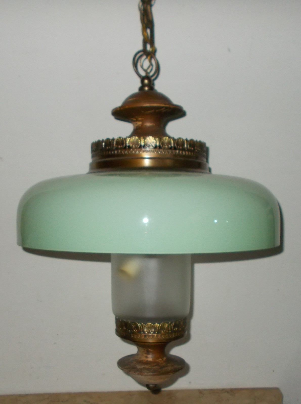 Lampadario Di Design In Vetro E Legno, Anni 1950 1970