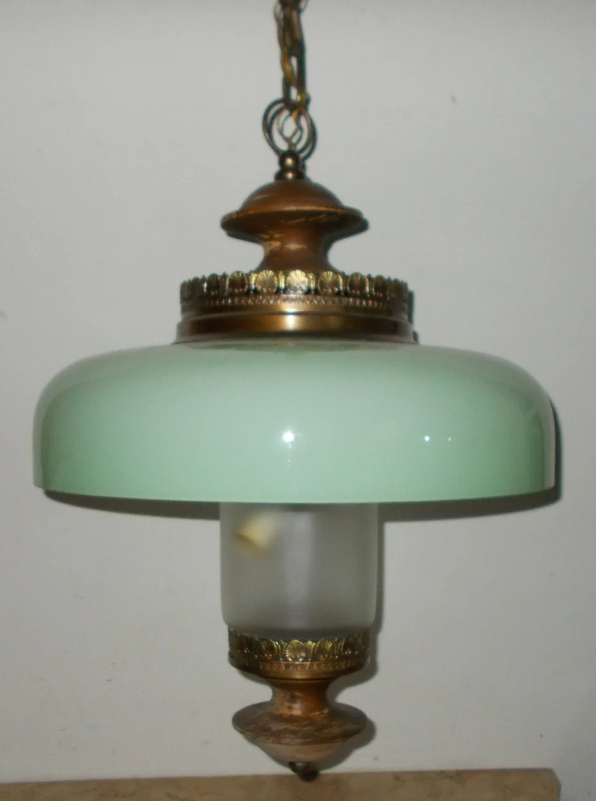 Lampadario di Design in Vetro e Legno, Anni 1950 1970