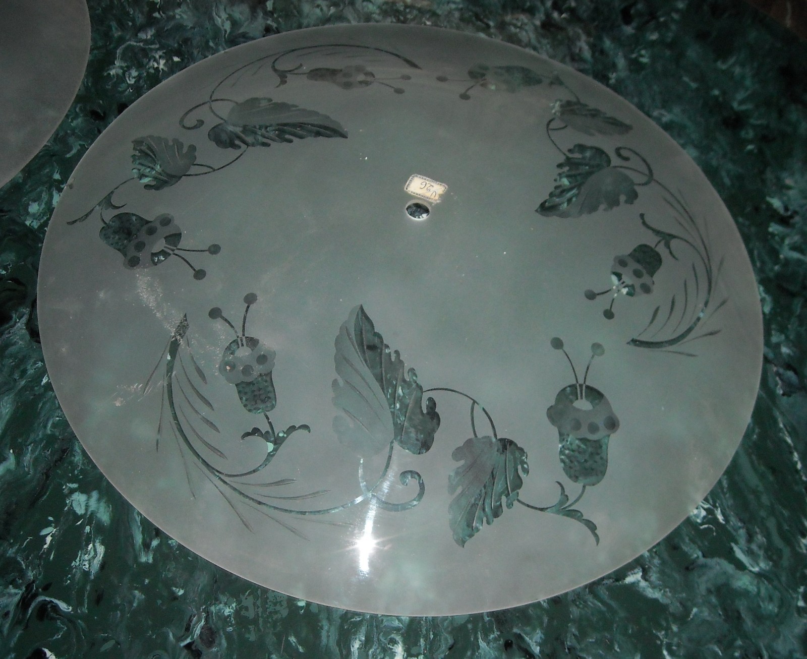 Coppa Per Lampada In Vetro Opalescente (Modernariato)