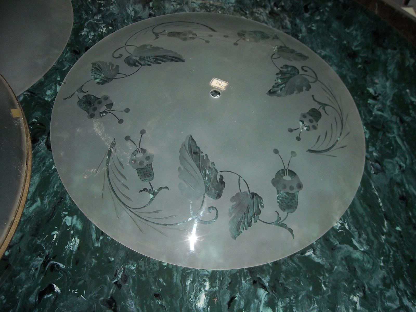 Coppa Per Lampada In Vetro Opalescente (Modernariato)