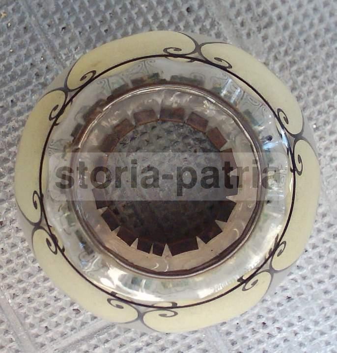 Decorativa Lampada Coppa In Vetro Decorato, Stile Liberty