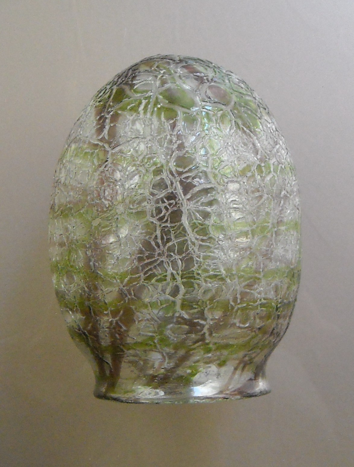 Coppa Per Lampada In Vetro Artistico, Stile Liberty, Primi '900