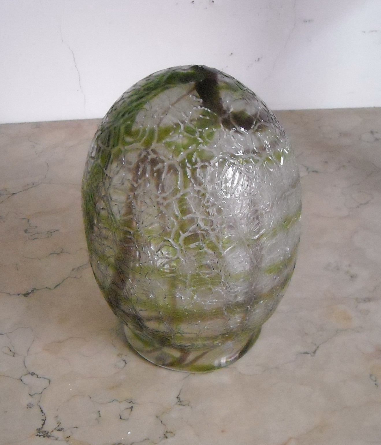 Coppa Per Lampada In Vetro Artistico, Stile Liberty, Primi '900