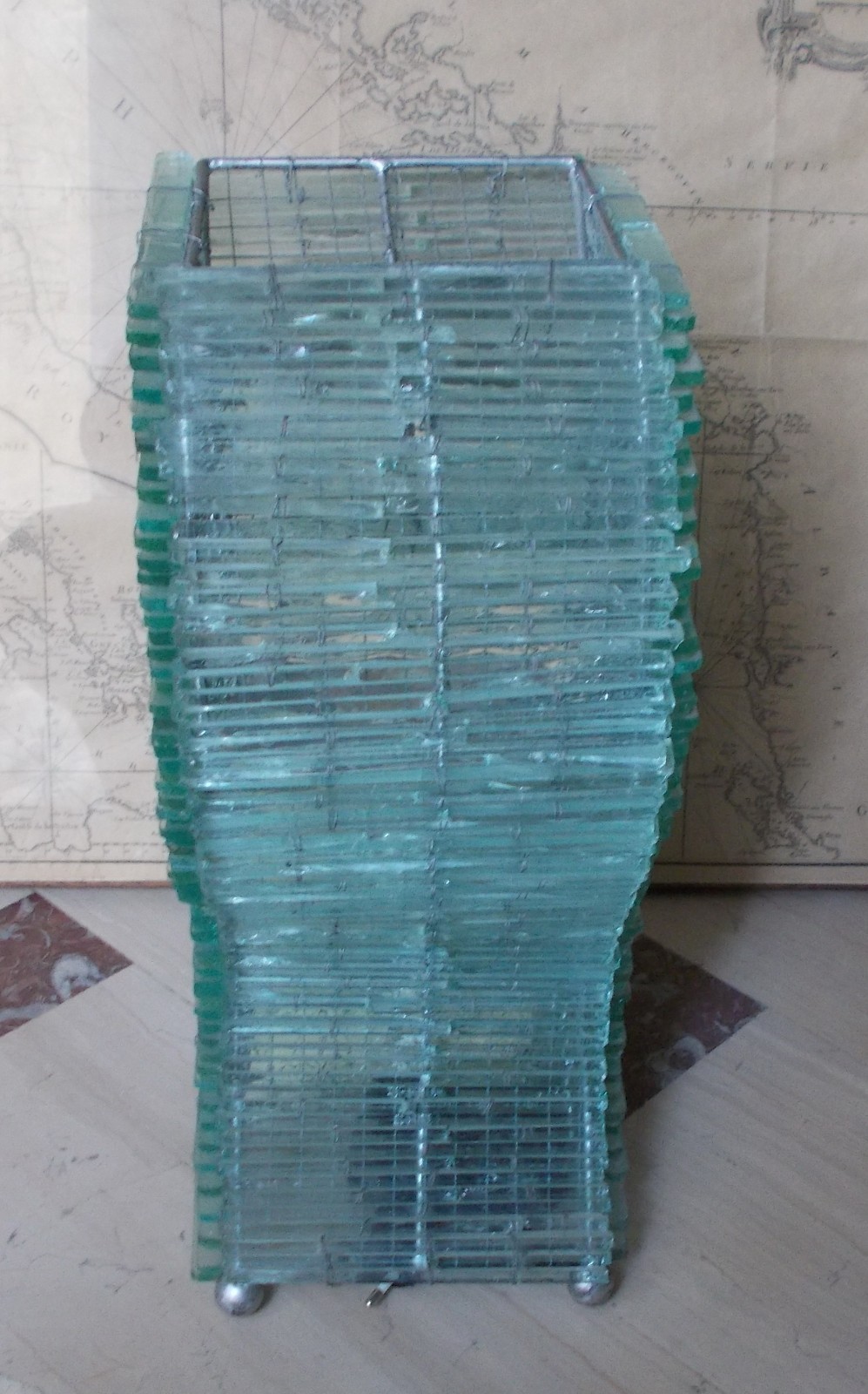 Lampada Da Tavolo Scultorea In Vetro, Seconda Metà Del '900