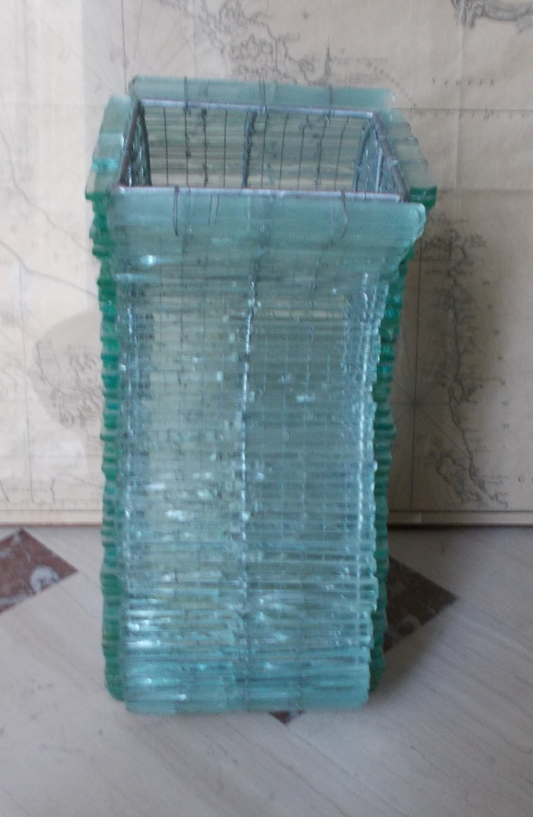 Lampada Da Tavolo Scultorea In Vetro, Seconda Metà Del '900
