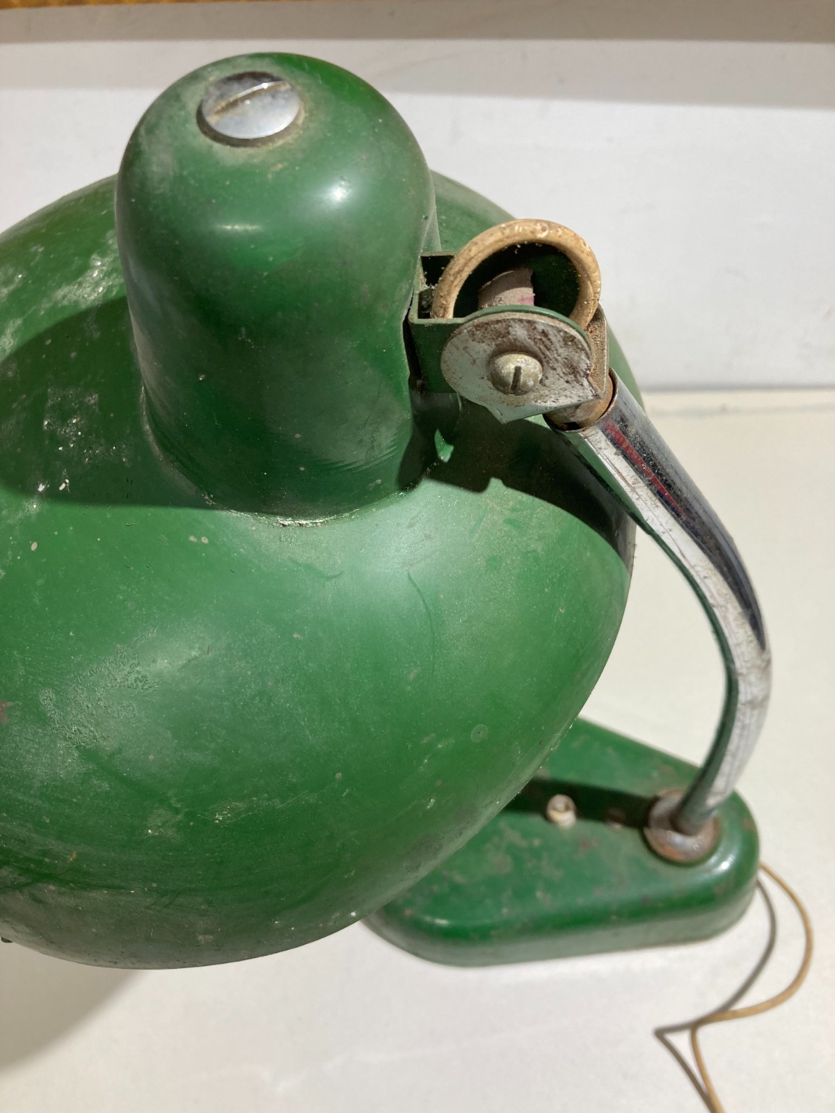 Lampada Da Scrivania Orientabile In Metallo Laccato, Design Anni '50