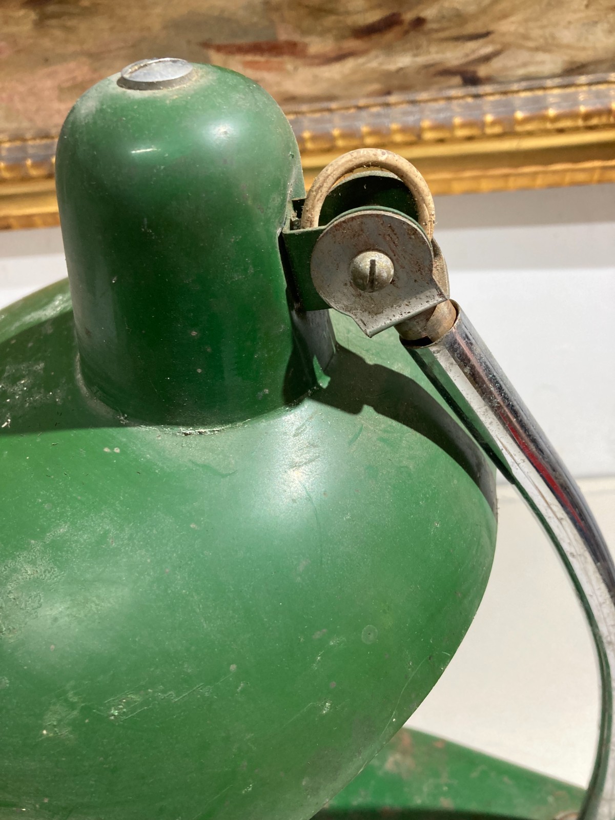 Lampada Da Scrivania Orientabile In Metallo Laccato, Design Anni '50