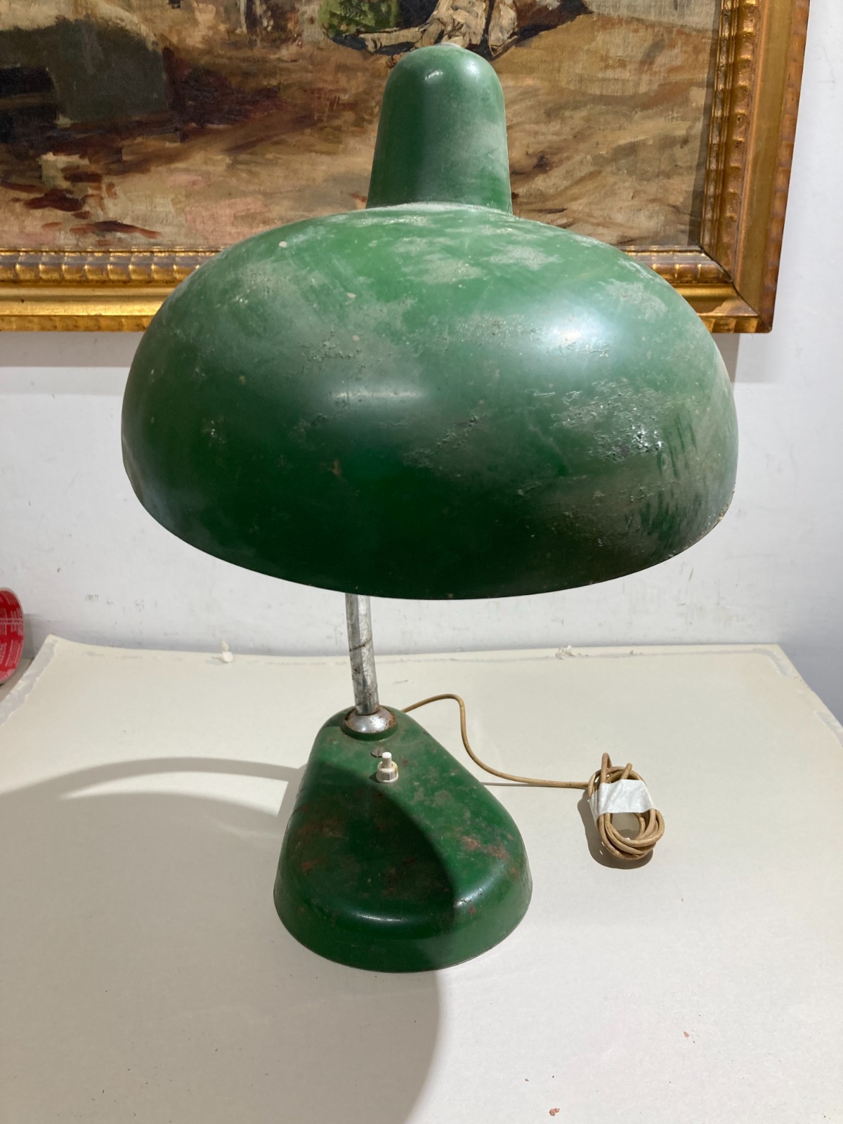 Lampada Da Scrivania Orientabile In Metallo Laccato, Design Anni '50