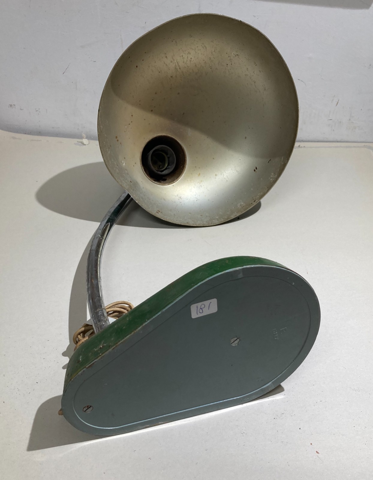 Lampada Da Scrivania Orientabile In Metallo Laccato, Design Anni '50