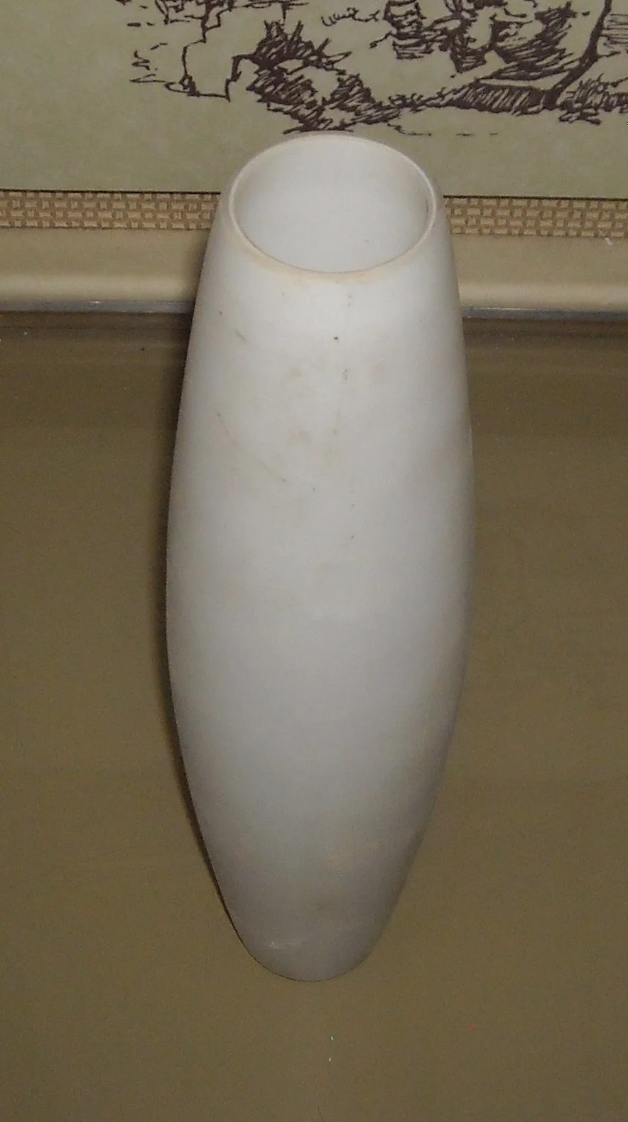 Coppa per Lampada in Vetro d'epoca Modellato Fusolare
