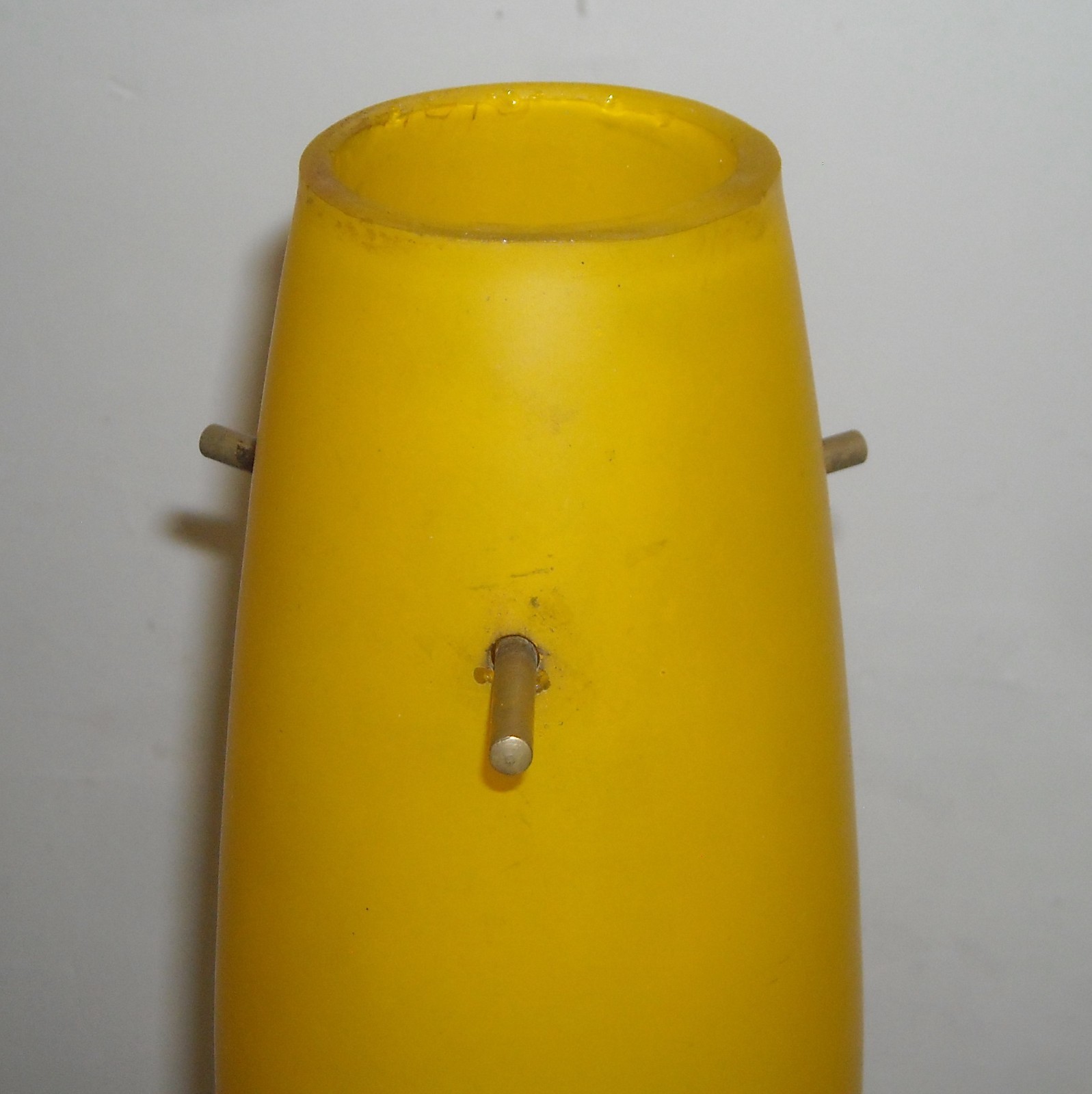 Lampada A Sospensione In Vetro Bicolore, Anni '60