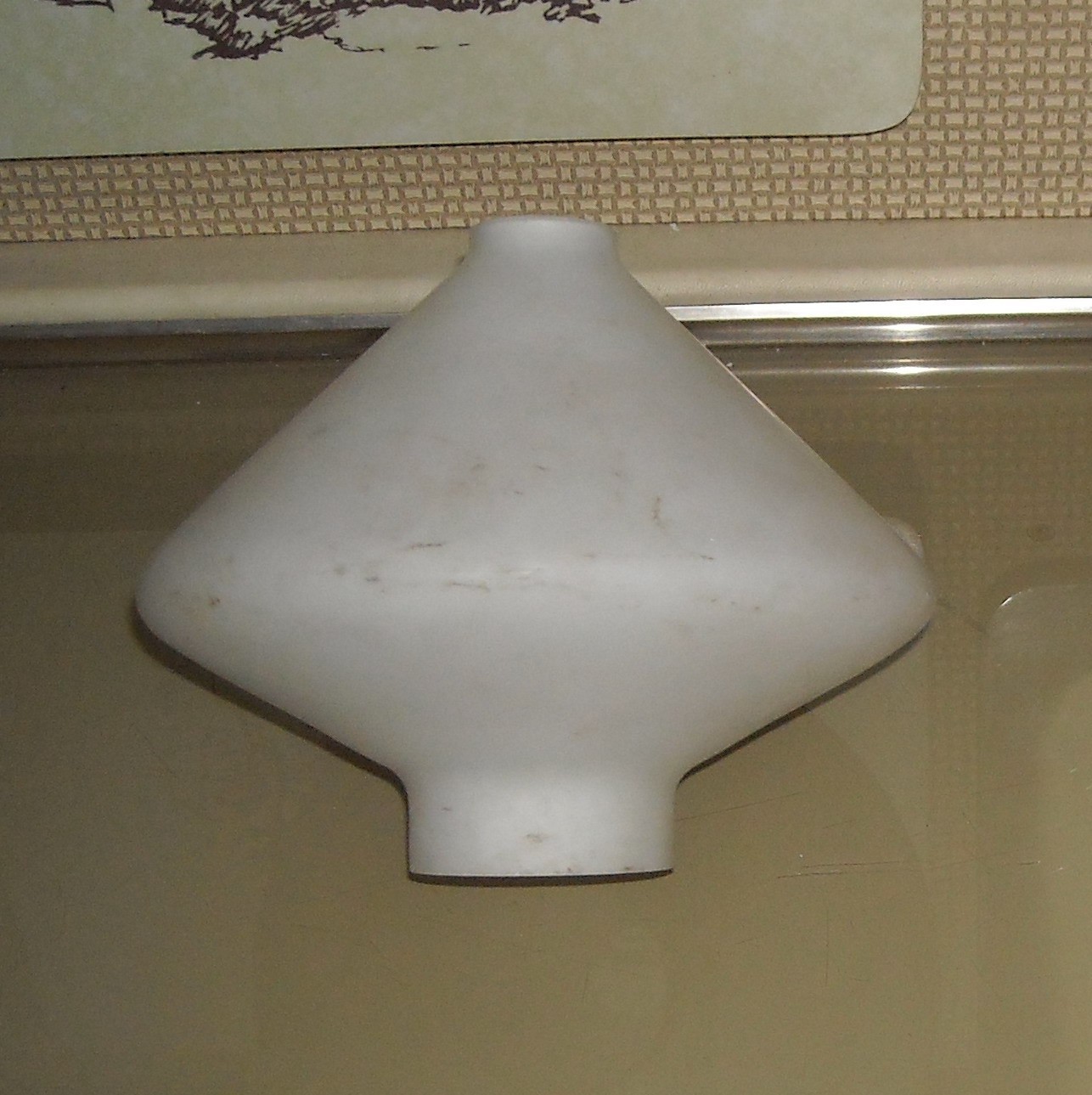 Coppa Per Lampada In Vetro Opalescente (Modernariato)