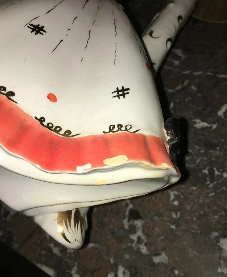 Artistica Scultura In Ceramica Girardi: Lampada Decorativa d'Epoca, Ballo E Danza