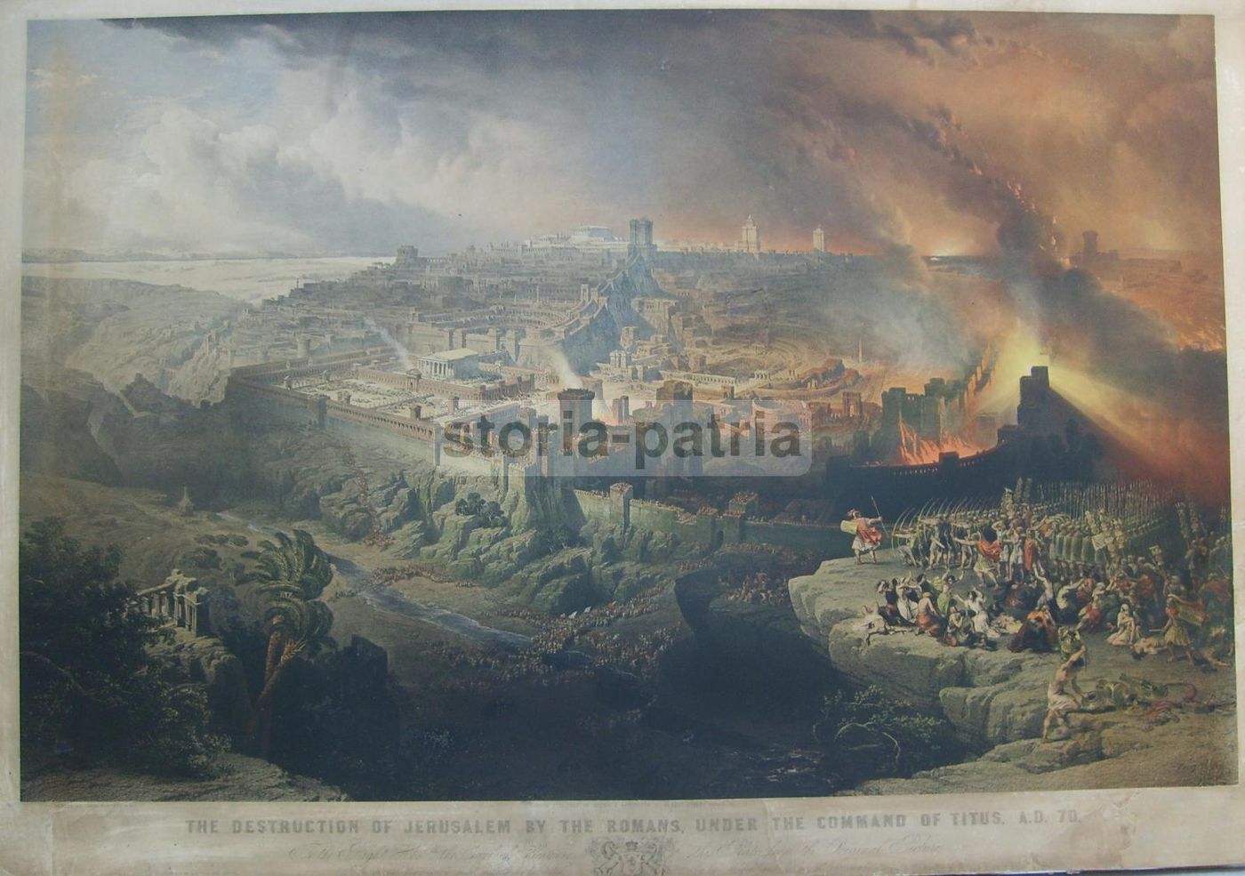 Litografia: La Distruzione Di Gerusalemme (1851), David Roberts E Louis Haghe