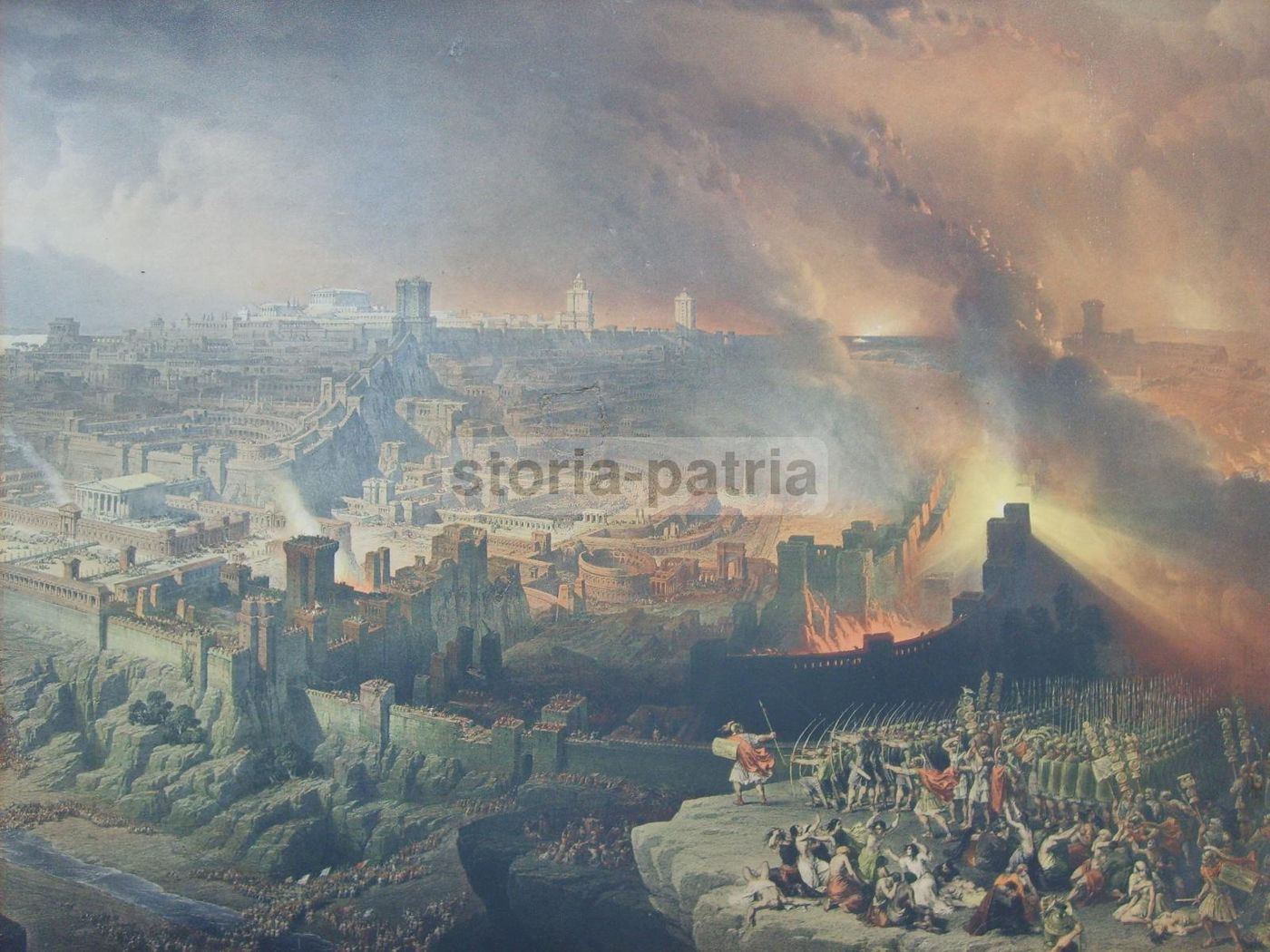 Litografia: La Distruzione Di Gerusalemme (1851), David Roberts E Louis Haghe