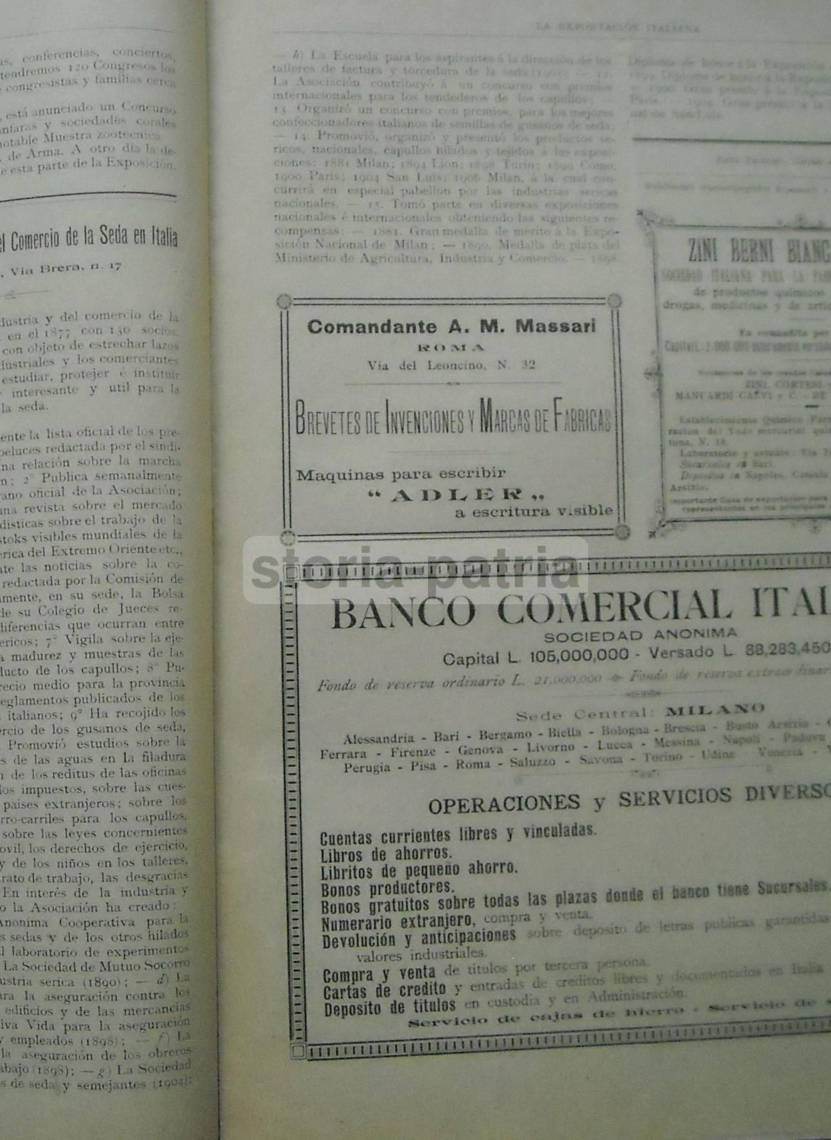 La Exportacion Italiana 1906: Unione Camere Di Commercio, Bocconi, Salmoiraghi