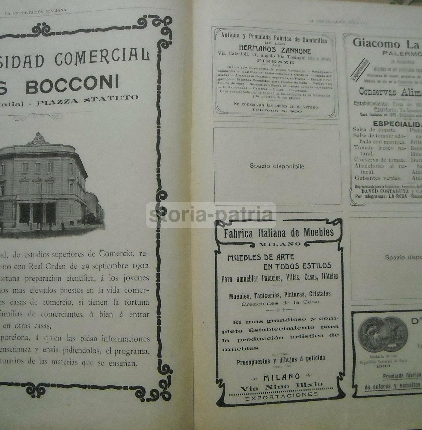 La Exportacion Italiana 1906: Unione Camere Di Commercio, Bocconi, Salmoiraghi