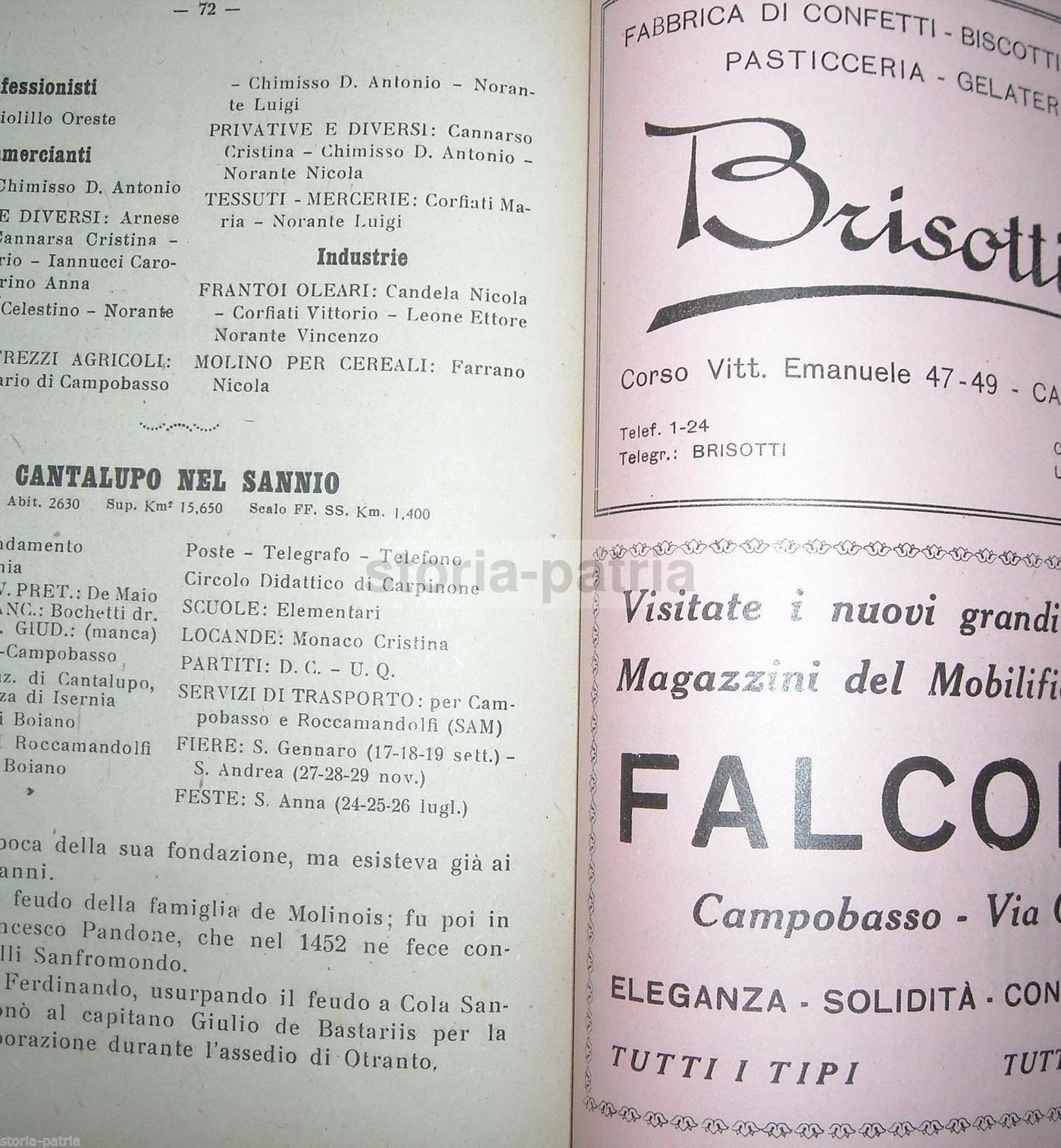 Annuario Della Regione Molise 1947 Campobasso De Lisio Scocchera