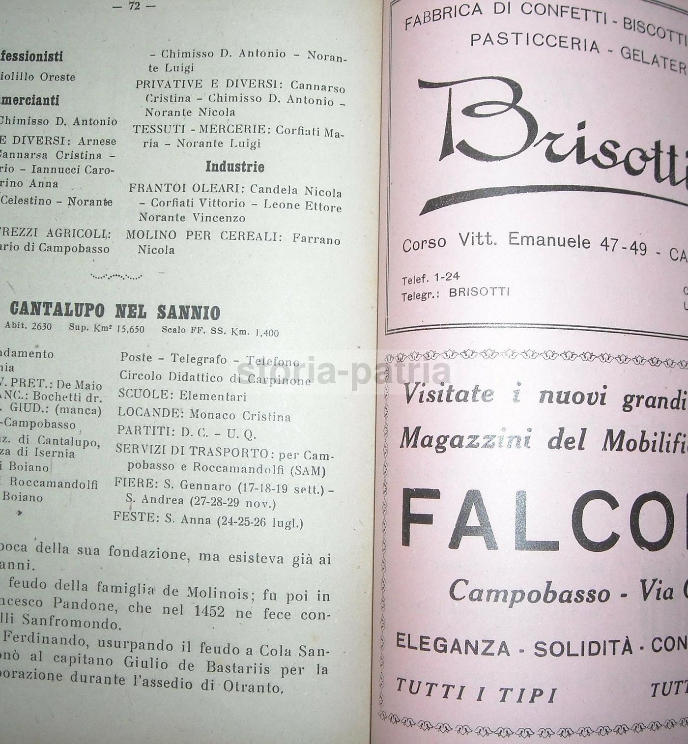 Annuario Della Regione Molise 1947 Campobasso De Lisio Scocchera