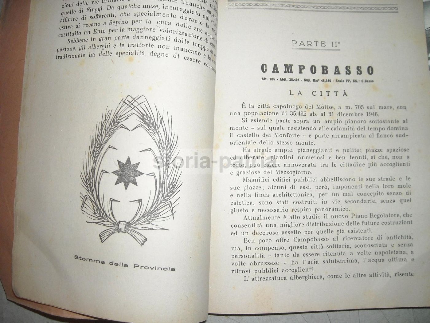 Annuario Della Regione Molise 1947 Campobasso De Lisio Scocchera