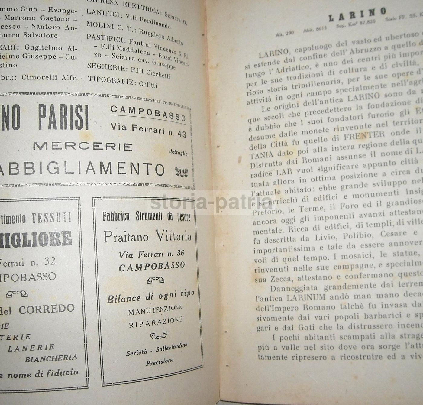 Annuario Della Regione Molise 1947 Campobasso De Lisio Scocchera