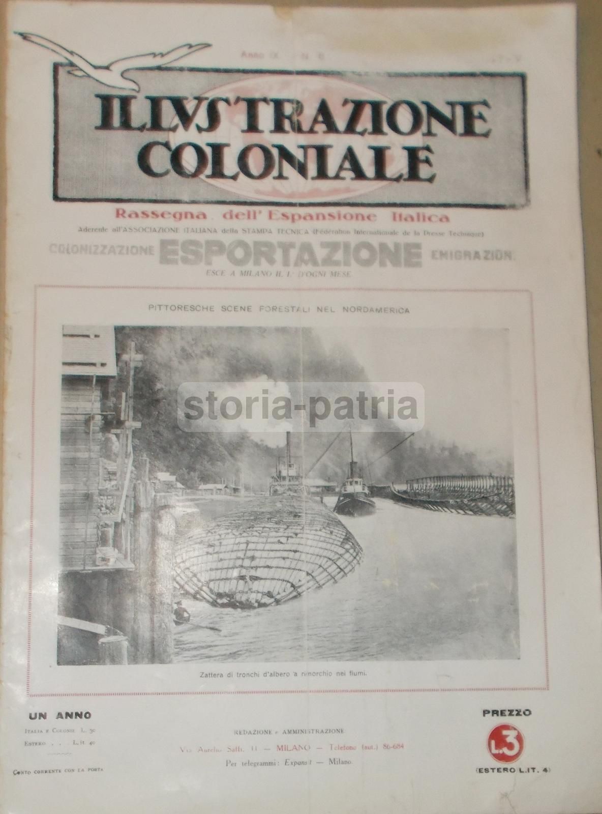 Illustrazione Coloniale 1927: Esportazione, Emigrazione, Colonie