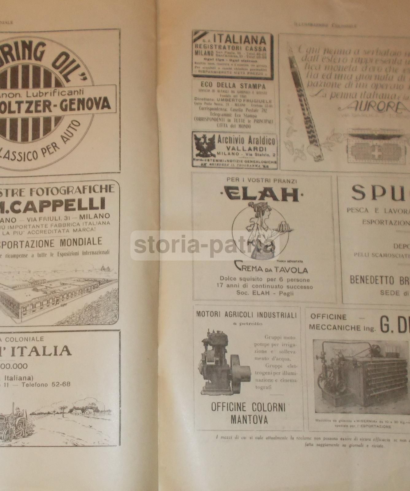 Illustrazione Coloniale 1927: Esportazione, Emigrazione, Colonie