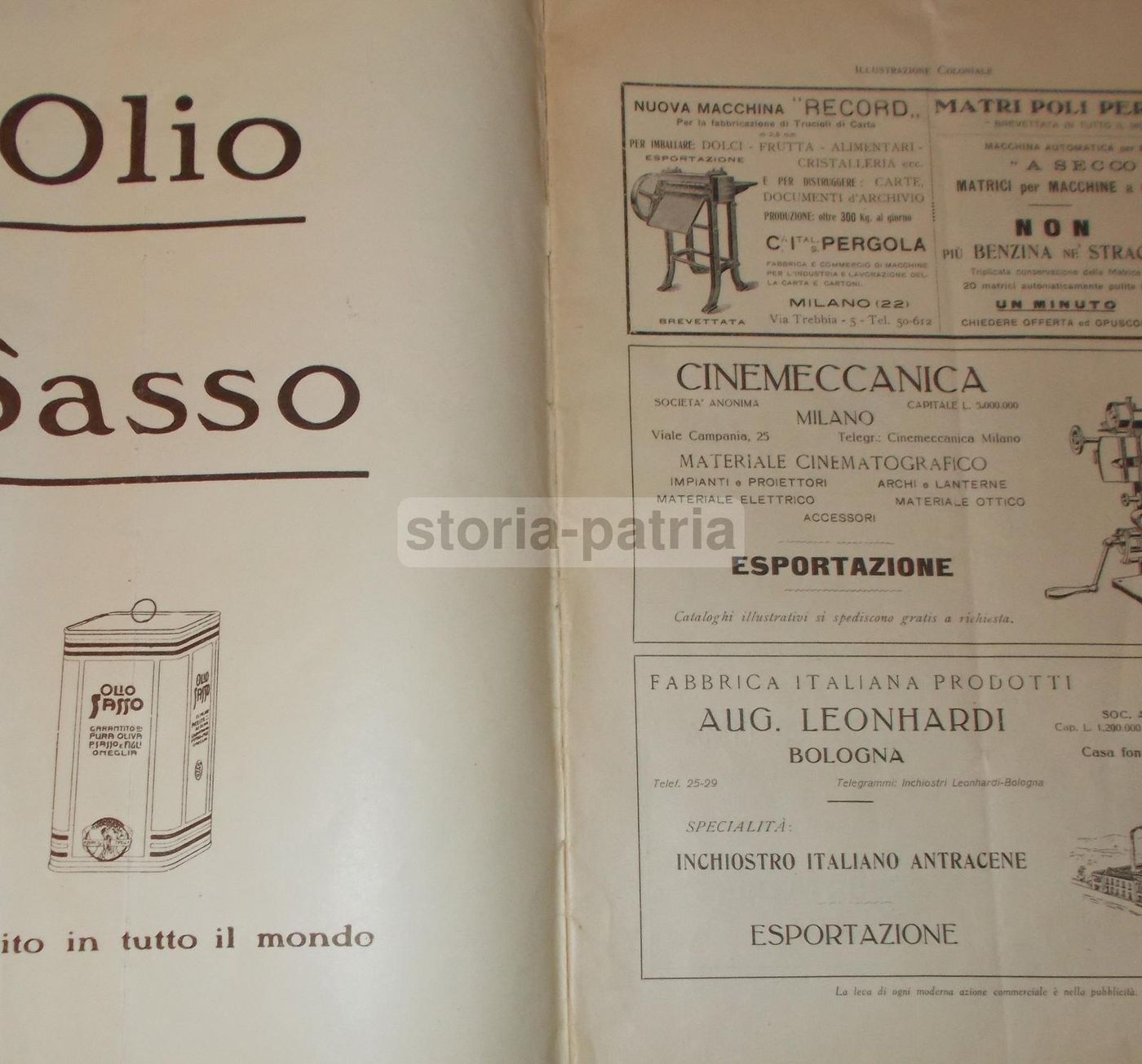 Illustrazione Coloniale 1927: Esportazione, Emigrazione, Colonie