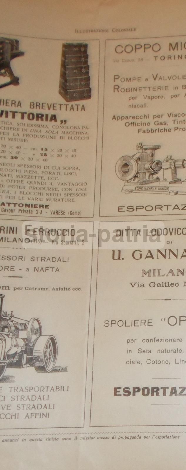 Illustrazione Coloniale 1927: Esportazione, Emigrazione, Colonie