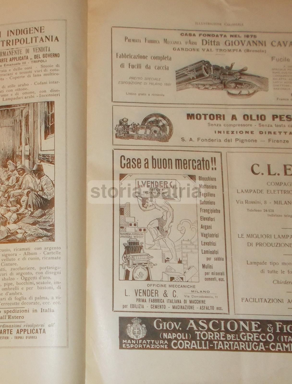 Illustrazione Coloniale 1927: Esportazione, Emigrazione, Colonie