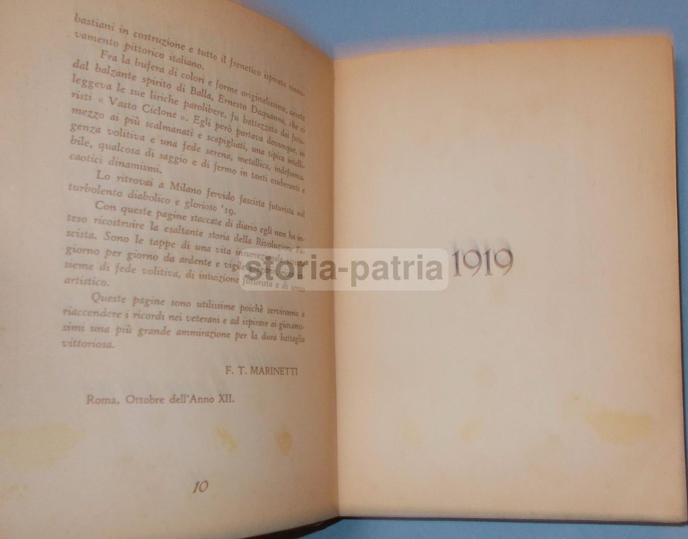 Ernesto Daquanno, Vecchia Guardia. Prefazione Di F.T. Marinetti, 1934