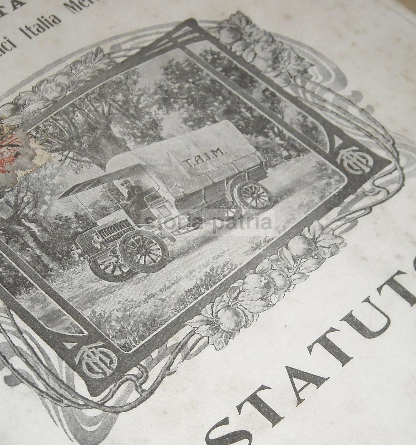 Statuto T.A.I.M. 1909 Trasporti Napoli Molise Società Automobilistici