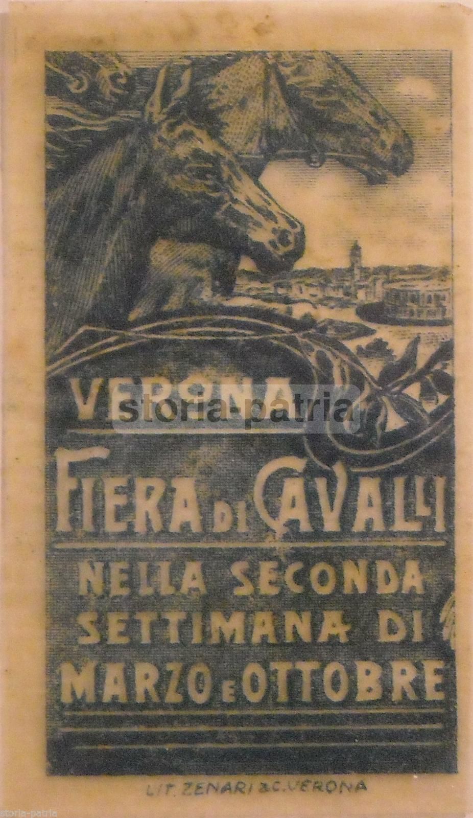 Miniatura Pubblicitaria Fiera Cavalli Verona Liberty Primi '900