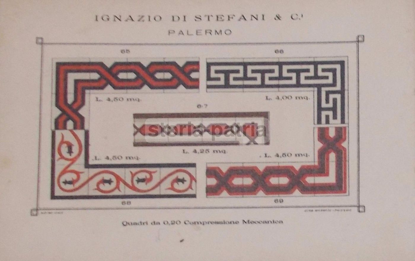 Mattonelle In Cemento Colorate Di Stefani Palermo, Primi '900