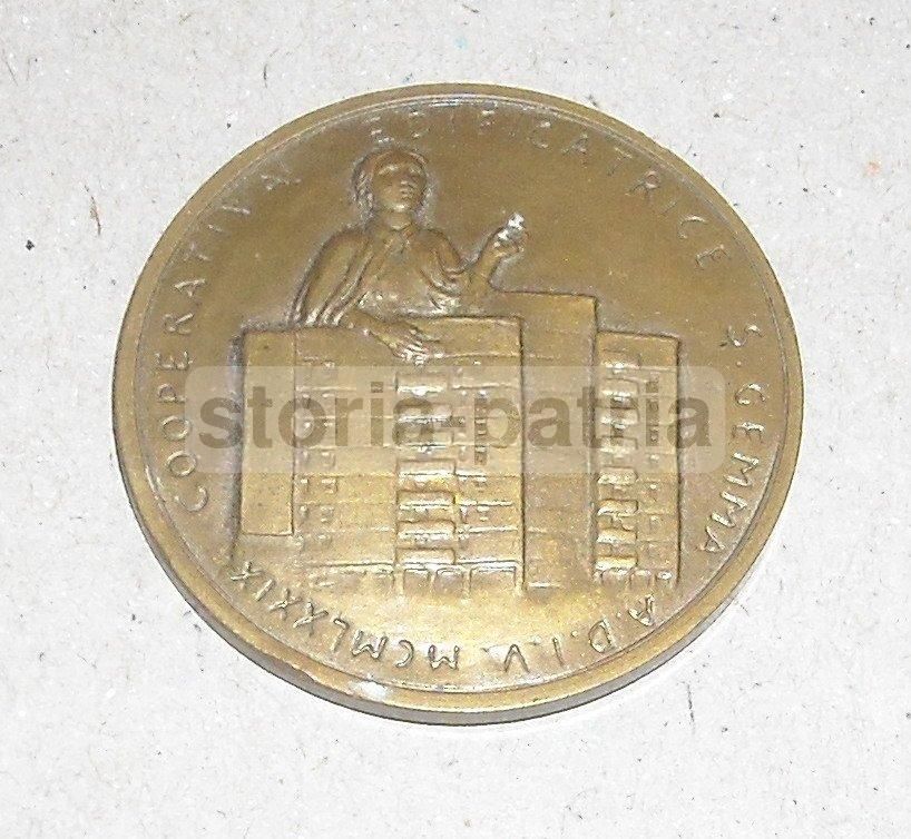 Medaglia Commemorativa Cooperativa Santa Gemma 1975 Bronzo