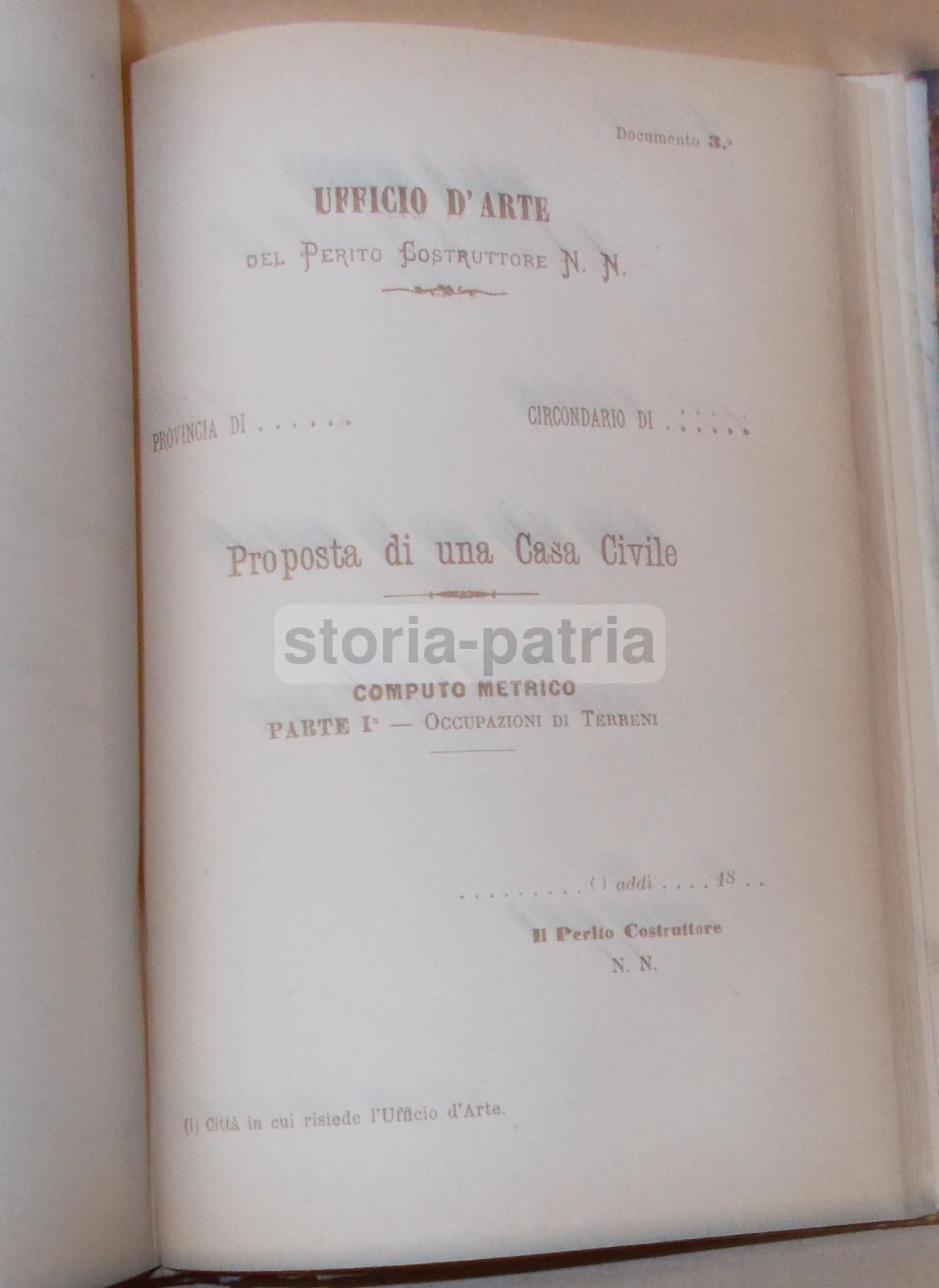 Trattato Di Costruzione Nonnis Marzano 1873 Illustrato Firenze