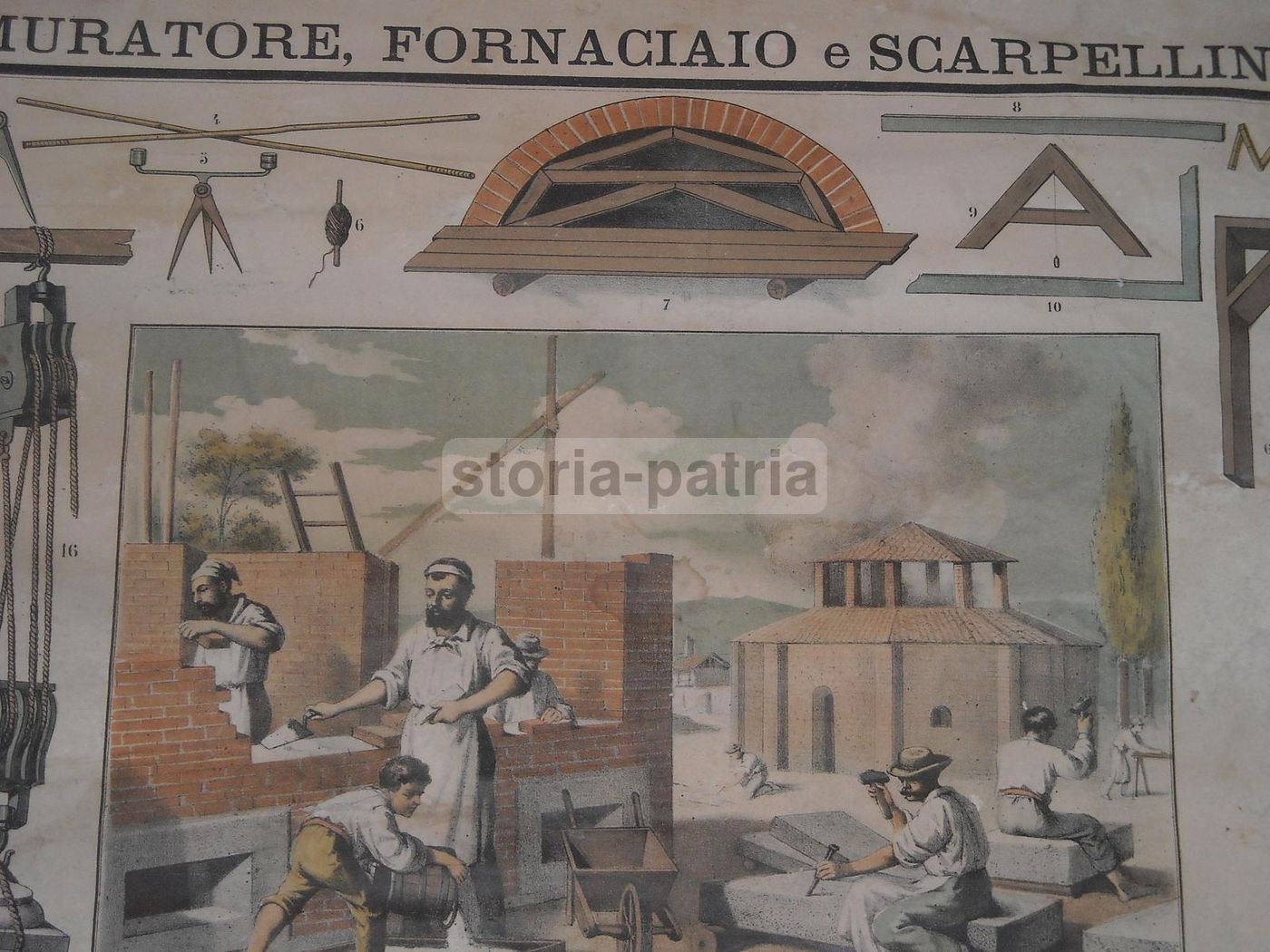 Stampa Didattica Paravia: Muratori, Fornaciai E Scalpellini (XIX XX Secolo)
