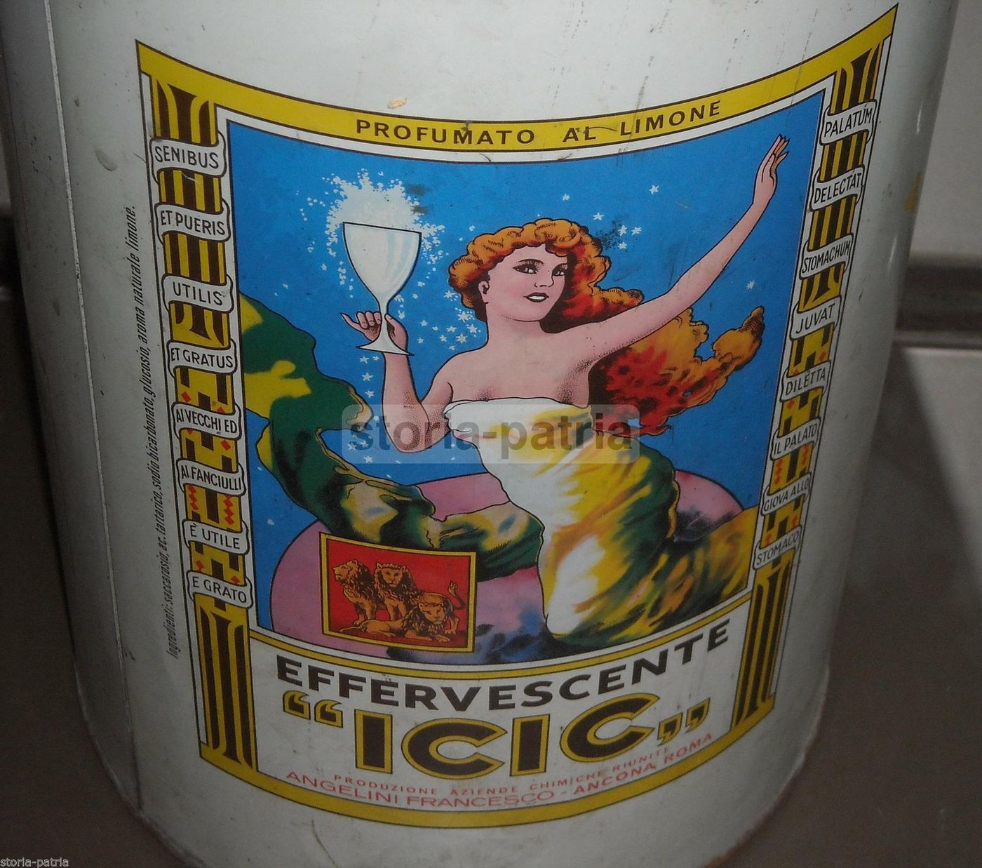 Barattolo Pubblicitario Icic Angelini Ancona, Anni '20 '40