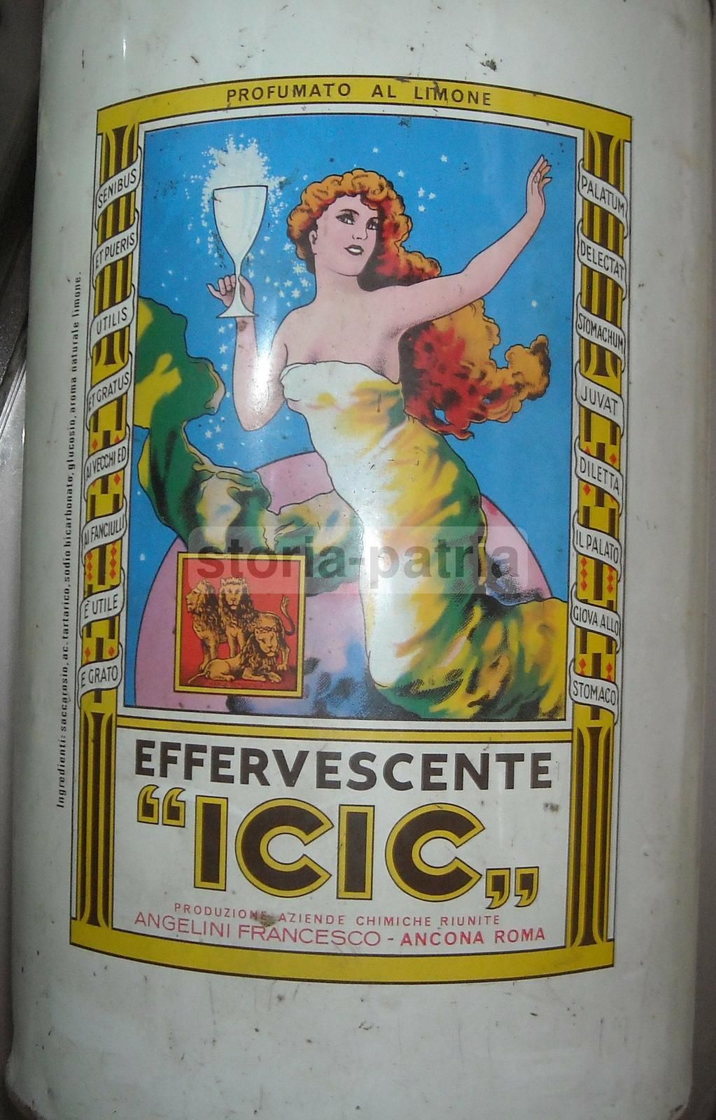 Barattolo Pubblicitario Icic Angelini Ancona, Anni '20 '40