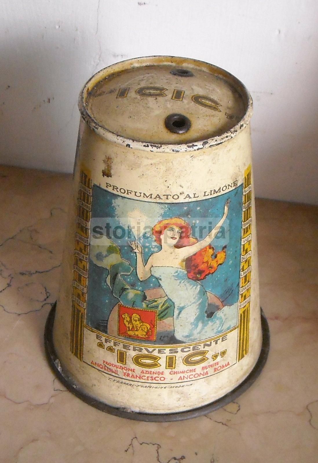 Scatola Latta Effervescente Angelini Liberty Ancona Roma 1900